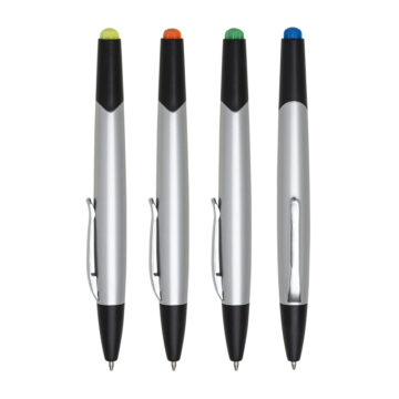 HB9402 – Caneta Plástica com Marca Texto