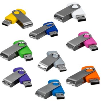 HB61000 – Pen Drive Giratório Metálico 4GB/8GB/16GB/32GB