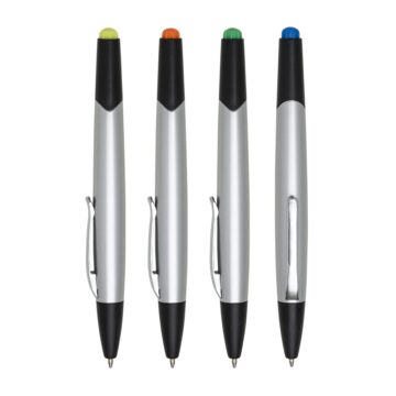 HB9402RE – Caneta Plástica com Marca Texto